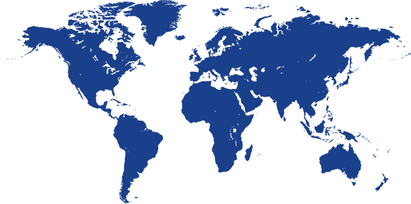 Weltkarte zur Demonstration von Lieferländern für den Export
